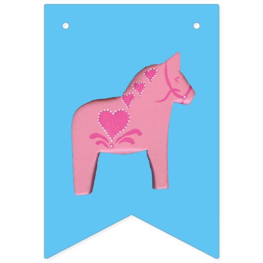 ベビーシャワーのDalaの馬のパーティーの旗布 バンティングフラッグ (第2の旗)