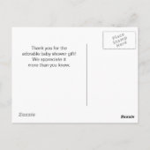 ベビーシャワーはかわいく幸せな顔のガーリーなデイジー感謝していしています ポストカード (裏面)