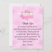 ベビーシャワーはそれによってが三重項の女の子である感謝していしています 招待状 (正面)