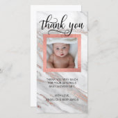 ベビーシャワーはピンクの金ゴールドホイル|の写真感謝していしています サンキューカード (正面/裏面)