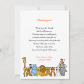 ベビーシャワーは中立詩が付いているノート感謝していしています サンキューカード (正面)