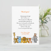 ベビーシャワーは中立詩が付いているノート感謝していしています サンキューカード (スタンド正面)
