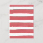 ベビーシャワーは本に赤い白のストライプのプリントを持って来ます エンクロージャーカード (裏面)