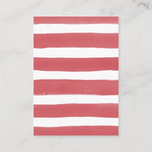 ベビーシャワーは本に赤い白のストライプのプリントを持って来ます エンクロージャーカード (裏面)