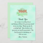 ベビーシャワーは男女兼用な民族感謝していしています 招待状 (正面/裏面)