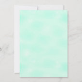 ベビーシャワーは男女兼用な緑感謝していしています 招待状 (裏面)