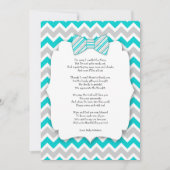 ベビーシャワーは詩のターコイズが付いているノート感謝していしています サンキューカード (正面)