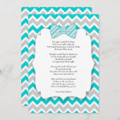 ベビーシャワーは詩のターコイズが付いているノート感謝していしています サンキューカード (正面/裏面)