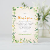 ベビーシャワーは|のサンキューカード|のニュートラルを結び付けます エンクロージャーカード (スタンド正面)