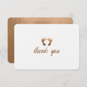 ベビーシャワーはCARD-FLAT感謝していしています サンキューカード (正面/裏面)