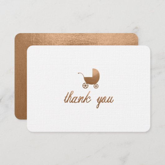 ベビーシャワーはCARD-FLAT感謝していしています サンキューカード (正面/裏面)