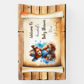 ベビーシャワーへようこそパーソナライズされた 横断幕 (縦)