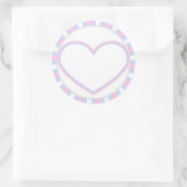 ベビーシャワーまたは誕生日カップケーキトッパーステッカー ラウンドシール (バッグ)