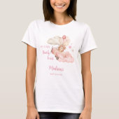 ベビーシャワーを今か今かと待つママ Tシャツ (正面)