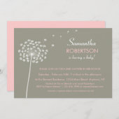 ベビーシャワーを希望する招待状 招待状 (正面/裏面)