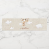 ベビーシャワーを待つテディベアバルーン ペットボトルラベル (シングルラベル)