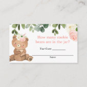 ベビーシャワーを挿入するクッキーの数を推測する エンクロージャーカード (正面)