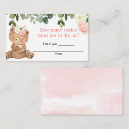 ベビーシャワーを挿入するクッキーの数を推測する エンクロージャーカード