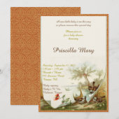 ベビーシャワーを称えて 招待状 (正面/裏面)