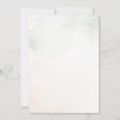 ベビーシャワーを誰にかけるゲームフローラ緑 招待状 (裏面)