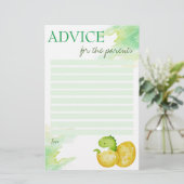 ベビーシャワーアドバイスカードはすぐに卵を孵化 便箋 (スタンド正面)