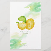 ベビーシャワーアドバイスカードはすぐに卵を孵化 便箋 (裏面)