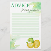 ベビーシャワーアドバイスカードはすぐに卵を孵化 便箋 (正面)