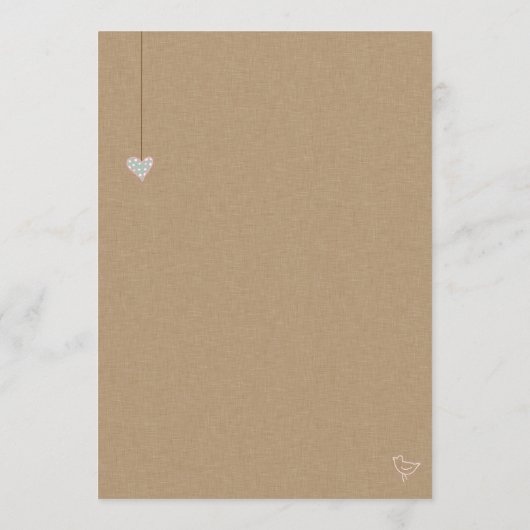 ベビーシャワーアドバイスカードぶら下がった- Cages & Jars アドバイスカード (裏面)