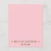 ベビーシャワーアドバイスカードエレファントピンク (裏面)