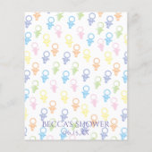 ベビーシャワーアドバイスカードパチバニー (裏面)