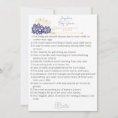 ベビーシャワーアドバイスカードパープルテーマ サンキューカード (正面)