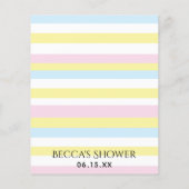 ベビーシャワーアドバイスカードビーチボール (裏面)