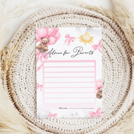 ベビーシャワーアドバイスカード