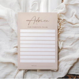 ベビーシャワーアドバイスカード