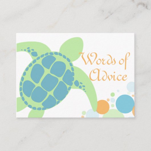 ベビーシャワーアドバイスカード アドバイスカード (正面)