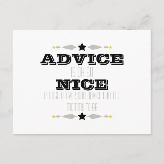 ベビーシャワーアドバイスカード アドバイスカード (正面)