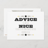 ベビーシャワーアドバイスカード アドバイスカード (正面/裏面)