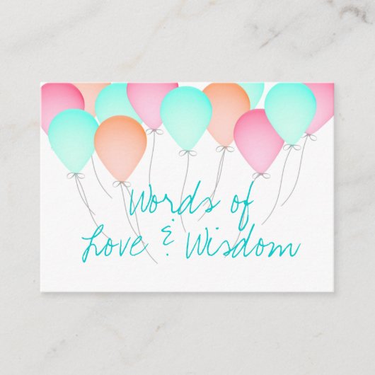 ベビーシャワーアドバイスカード アドバイスカード (正面)