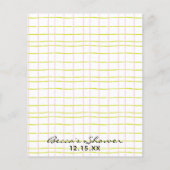 ベビーシャワーアドバイスカード「ピンクグリーンフクロウ」 (裏面)