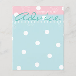 ベビーシャワーアドバイスカード「ピンク&ブルーベビー」