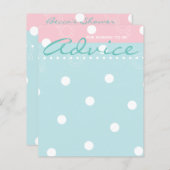 ベビーシャワーアドバイスカード「ピンク&ブルーベビー」 (正面/裏面)