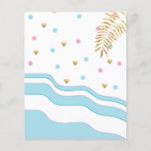 ベビーシャワーアドバイスカード「フラミンゴママ&ベビー」 (裏面)