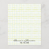 ベビーシャワーアドバイスカード「ブルーグリーンフクロウ」 (裏面)