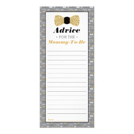 ベビーシャワーアドバイスカード、ボウタイ ラックカード