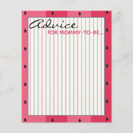 ベビーシャワーアドバイスカード「傘スイカ」