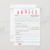 ベビーシャワーアドバイスカード 招待状 (正面/裏面)