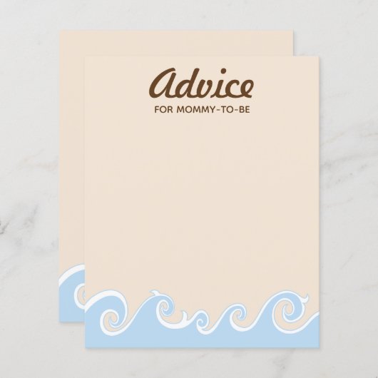 ベビーシャワーアドバイスカード「海底移動機」 (正面/裏面)