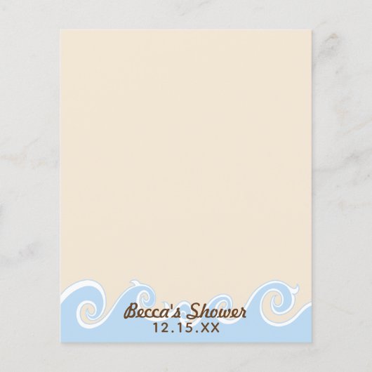 ベビーシャワーアドバイスカード「海底移動機」 (裏面)