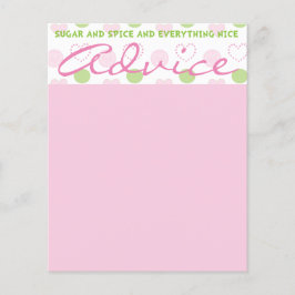 ベビーシャワーアドバイスカード「砂糖とスパイス」