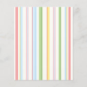 ベビーシャワーアドバイスカード「花とストライプ」 (裏面)